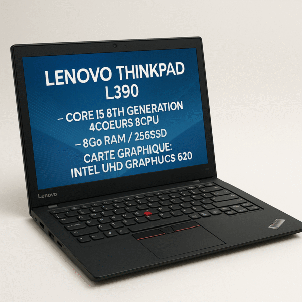 Lenovo ThinkPad L390 | Core i5 8ᵉ Gén. | 8 Go RAM | 256 Go SSD | 13” Full HD