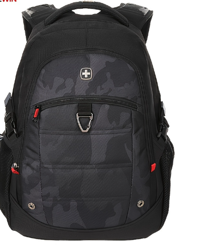 Sac à dos SUISSEWIN 15,6 pouces Noir/Camouflage